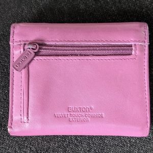 Buxton Lilac Leather Mini Wallet